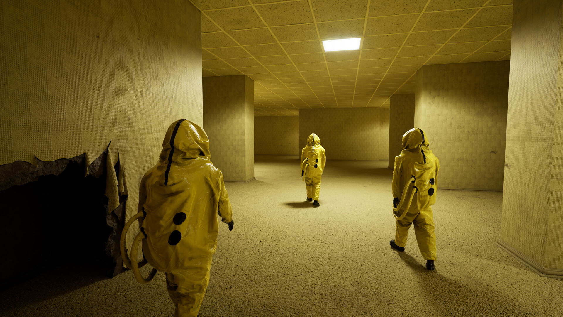 Backrooms Cheats Monster ESP in procedural Backrooms halls